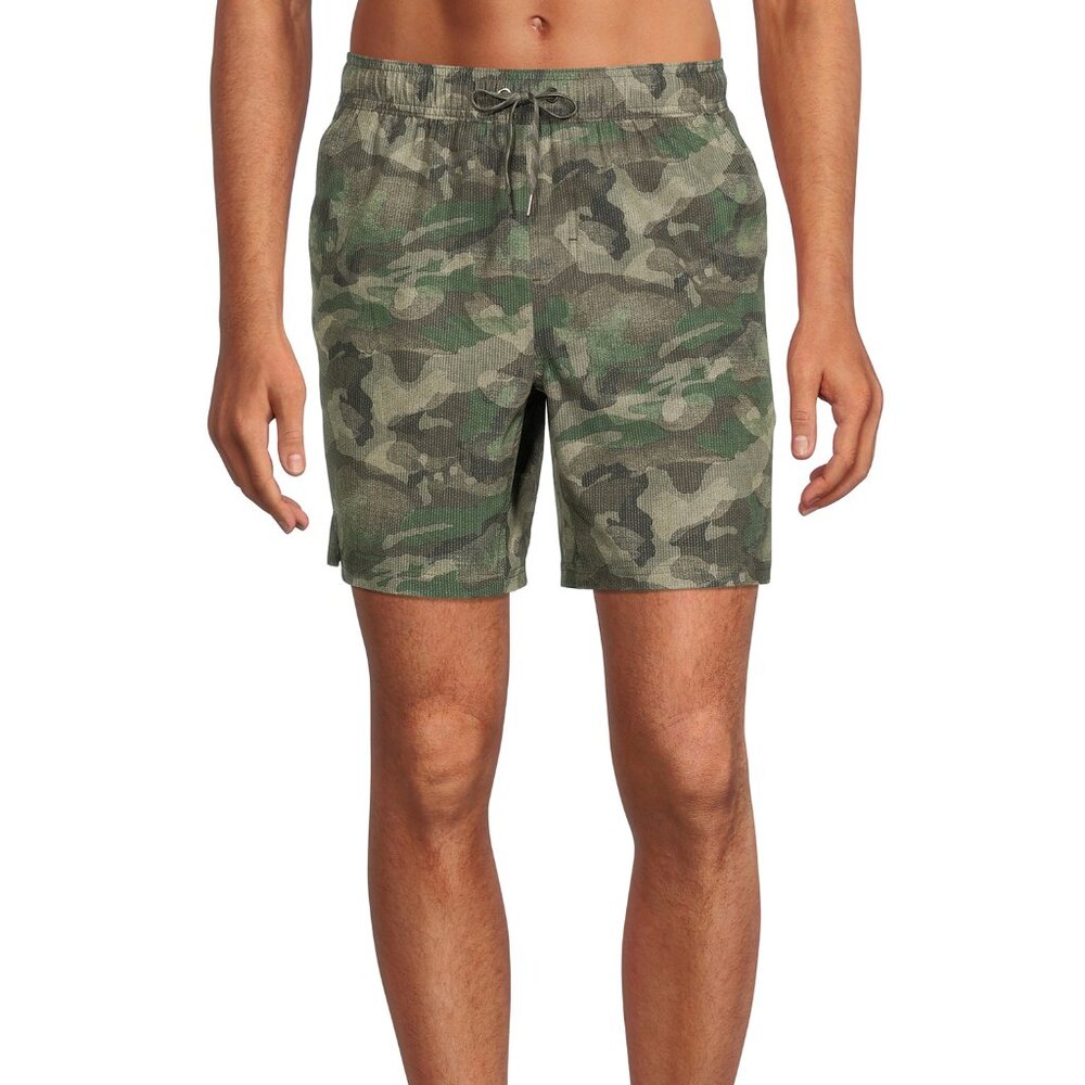 George Men's & Big Men's 7" Boxer Brief Lined Swim Trunks with Stretch Small